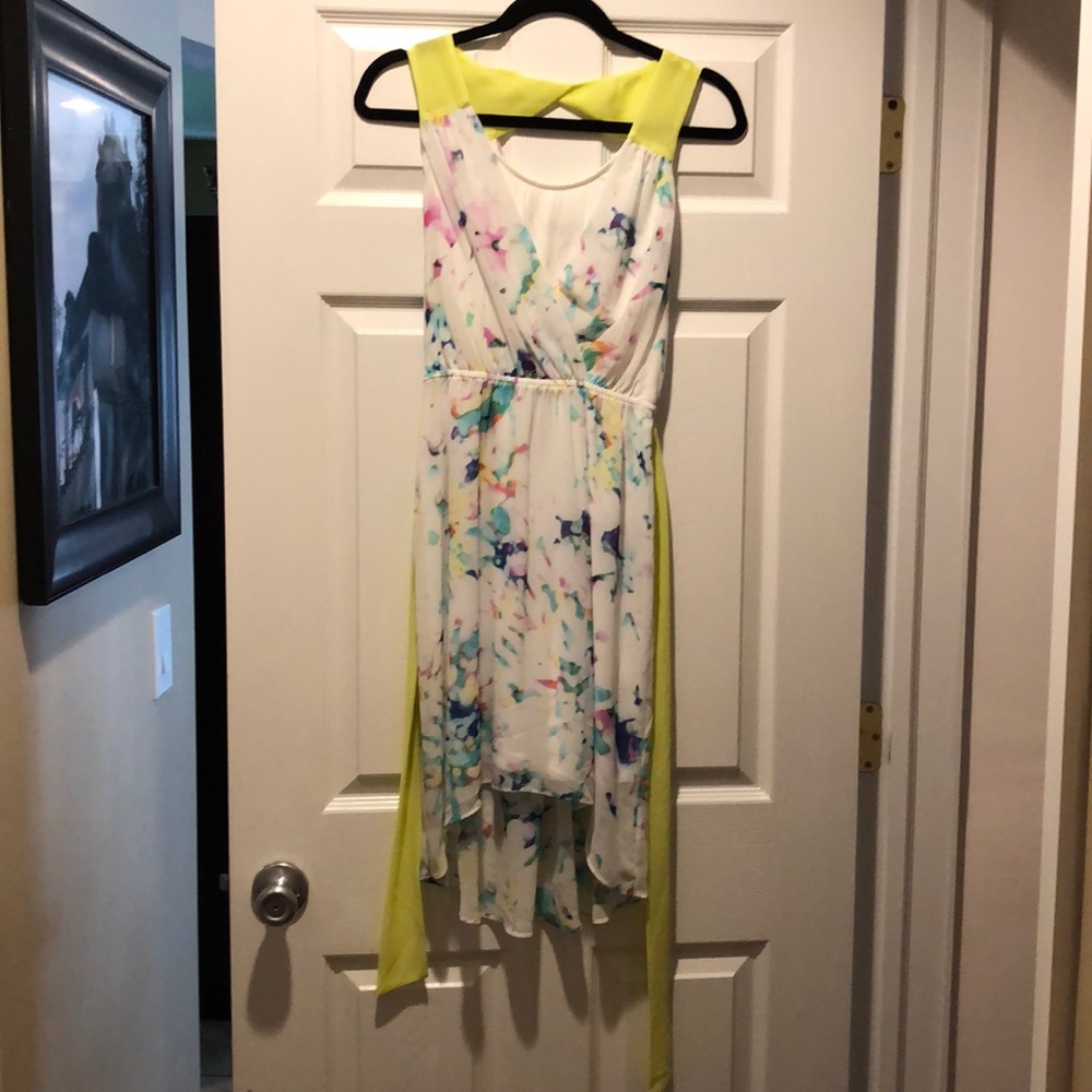 White with design Express dress